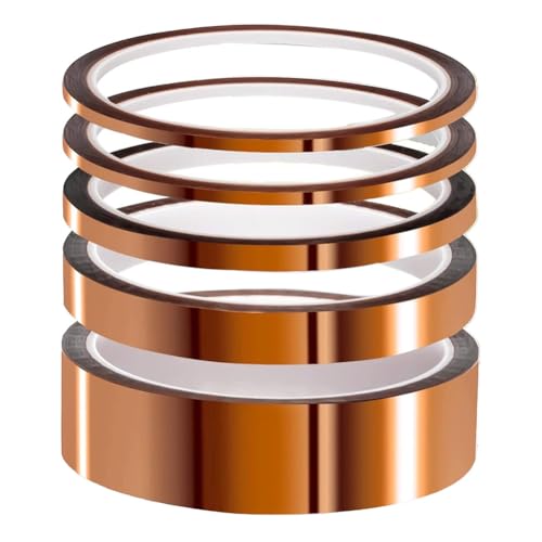Wzxksoac Hochtemperatur-Klebeband, 1/8, 1/6, 1/4, 1/2, 1 - Rückstandsfreies Hitzebeständiges Klebeband für Sublimation, zum Schutz der CPU von Wzxksoac