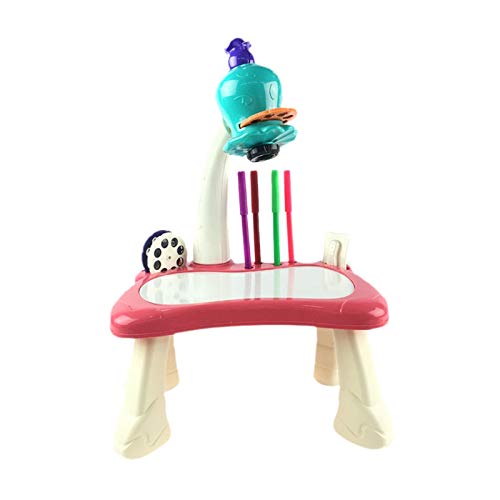 Wzxksoac Kinder FrüHpäDagogische Malerei Lernprojektor Kinder Kunsthandwerk Projektion Zeichentisch Schreibtisch Spielzeug (B) von Wzxksoac