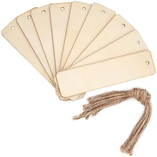 Wzxksoac Leere Lesezeichen Aus, zum Selbermachen, Unfertige Hängeetiketten Aus mit Löchern und Seil, Dekoration für Hochzeit und Geburtstag Wzxksoac Leere Lesezeichen Aus, zum Selbermachen, Unfertige Hängeetiketten Aus mit Löchern und Seil, Dekoration für Hochzeit und Geburtstag von Wzxksoac