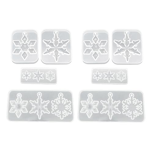 Wzxksoac Schneeflocken-Gießform Gießformen für Schneeflocken DIY Silikonharz Schmuck Anhänger Winterheimdekoration von Wzxksoac