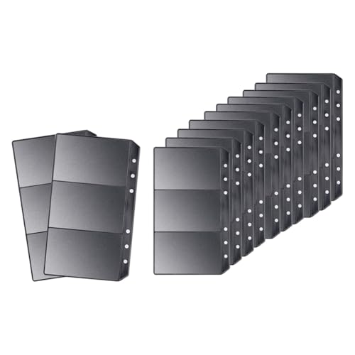 Wzxksoac Schwarze A6 Binder 12 Stück PVC für Bargeldumschläge Budget Geld Reißverschlussbeutel Wiederverwendbare Umschläge für Bargeld 3 Fächer von Wzxksoac