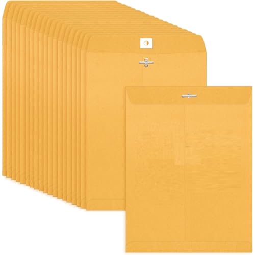 Wzxksoac Umschläge 50 Zählerverschluss Schließung 9x12 Brown Kraft für Zuhause, Büro, Geschäft, Recht oder Schule von Wzxksoac