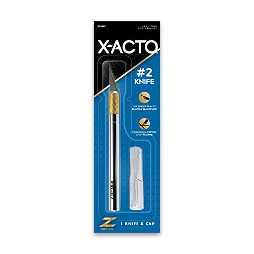 X-ACTO Z-Serie #2 Präzisionsmesser mit Kappe (XZ3602), silberfarben von X-Acto