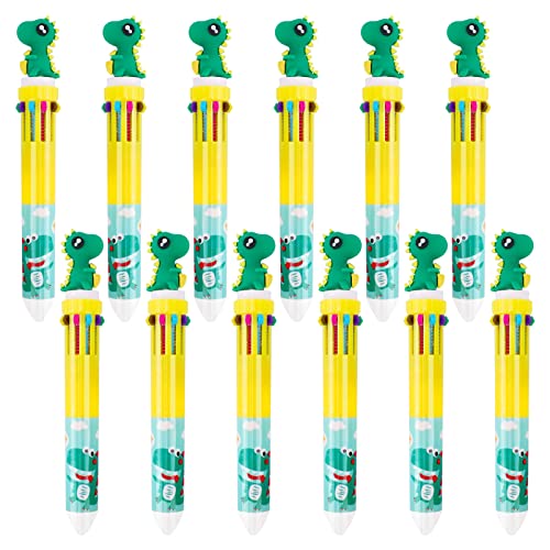 X-BLTU 12 Pack 10-in-1 Retractable Roller Ball Mehrfarbenstifte,10 Farben Kugelschreiber Cartoon Kaninchen Dinosaurier Einhorn Flamingo für Büro Schulbedarf Studenten Geschenk (Kombination 2) X-BLTU 12 Pack 10-in-1 Retractable Roller Ball Mehrfarbenstifte,10 Farben Kugelschreiber Cartoon Kaninchen Dinosaurier Einhorn Flamingo für Büro Schulbedarf Studenten Geschenk (Kombination 2) von X-BLTU