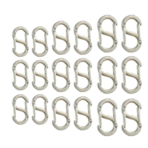 X-BLTU 18 Stück Kettenverschluss mit Doppelter Öffnung, 12/16/18mm Verschlüsse für Armbänder, Edelstahl Kurzer Armband Verschluss Mini Karabiner, Armbandverschlüsse für Halsketten Schmuck DIY (Silber) X-BLTU 18 Stück Kettenverschluss mit Doppelter Öffnung, 12/16/18mm Verschlüsse für Armbänder, Edelstahl Kurzer Armband Verschluss Mini Karabiner, Armbandverschlüsse für Halsketten Schmuck DIY (Silber) von X-BLTU
