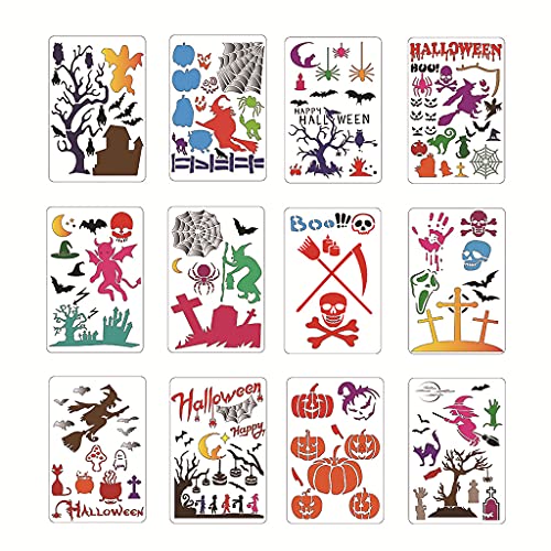 12 Schablonen, Malschablonen, Zeichenschablonen zum Malen auf Holz, Wand, Heimdekoration, 12 Stück 12 Schablonen, Malschablonen, Zeichenschablonen zum Malen auf Holz, Wand, Heimdekoration, 12 Stück von X-Institute