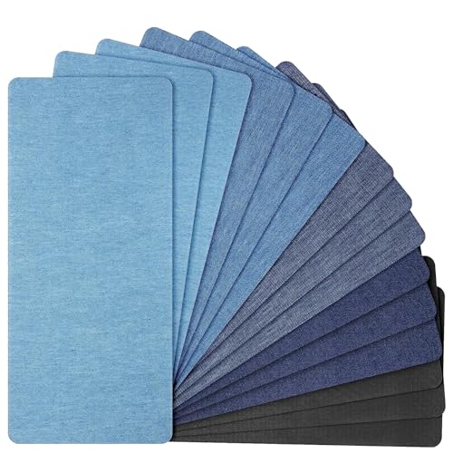 15 Stück rechteckige Jeans-Flicken zum Aufbügeln auf Jeans innen und außen, stärkster Kleber für Jeans, Reparatur, Kleidung, Nähen, Reparaturflicken 15 Stück rechteckige Jeans-Flicken zum Aufbügeln auf Jeans innen und außen, stärkster Kleber für Jeans, Reparatur, Kleidung, Nähen, Reparaturflicken von X-Institute