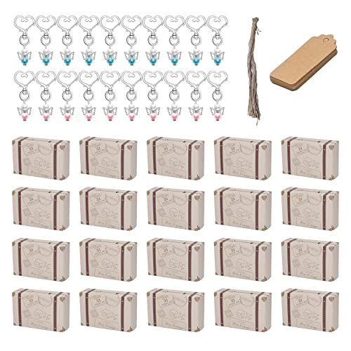 20 Sets Engel-Schlüsselanhänger, Süßigkeiten-Box, Kraft-Tags, Gastrückkehr für Babyparty, Brautparty, Hochzeit, Party, Dekoration, Engel-Schlüsselanhänger für Frauen 20 Sets Engel-Schlüsselanhänger, Süßigkeiten-Box, Kraft-Tags, Gastrückkehr für Babyparty, Brautparty, Hochzeit, Party, Dekoration, Engel-Schlüsselanhänger für Frauen von X-Institute