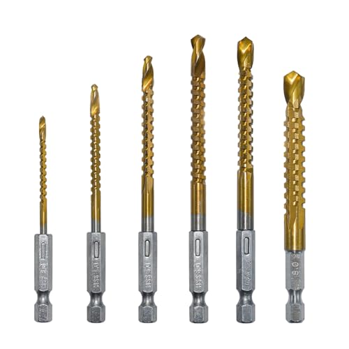 6-teiliges Sechskantschaftbohrer-Set für Holz, Metall, schnelle Stahlwerkzeuge 6-teiliges Sechskantschaftbohrer-Set für Holz, Metall, schnelle Stahlwerkzeuge von X-Institute