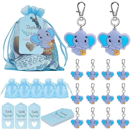 90 Stück Babyparty-Rückkehr für Gäste, Baby-Elefanten-Schlüsselanhänger + Dankeschön-Kraftanhänger + Organza-Beutel für Party, Rückgabe für Kinder, Geburtstag, Hochzeit, Babyparty 90 Stück Babyparty-Rückkehr für Gäste, Baby-Elefanten-Schlüsselanhänger + Dankeschön-Kraftanhänger + Organza-Beutel für Party, Rückgabe für Kinder, Geburtstag, Hochzeit, Babyparty von X-Institute