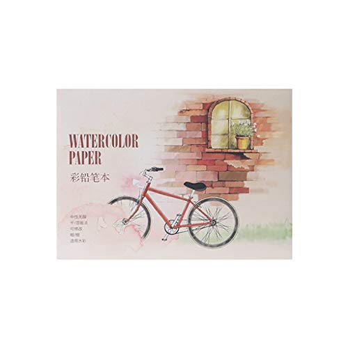 Aquarell-Skizzenbuch, Papier zum Zeichnen, Malen, Buntstifte, Schule, Kunstbedarf, 12 Blatt von X-Institute
