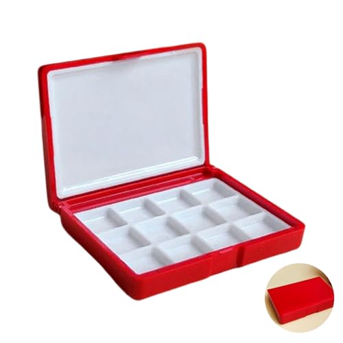 Aufbewahrungsbox für Aquarellfarben, 12 Mulden, 24 Mulden, zusammenklappbar, Mischtablett für Aquarell, Öl, Acrylfarben, Aquarelltablett Aufbewahrungsbox für Aquarellfarben, 12 Mulden, 24 Mulden, zusammenklappbar, Mischtablett für Aquarell, Öl, Acrylfarben, Aquarelltablett von X-Institute