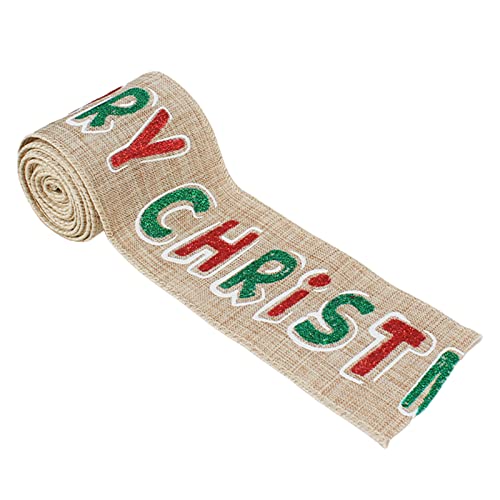 Breites Jute-Stoff-Bastelband mit Aufschrift "Merry Christmas", bedrucktes Band für Zuhause, Basteln, Dekoration, Verpackung, Geschenke, Weihnachtsbänder für Bastelarbeiten, dekoratives Geschenkband Breites Jute-Stoff-Bastelband mit Aufschrift "Merry Christmas", bedrucktes Band für Zuhause, Basteln, Dekoration, Verpackung, Geschenke, Weihnachtsbänder für Bastelarbeiten, dekoratives Geschenkband von X-Institute
