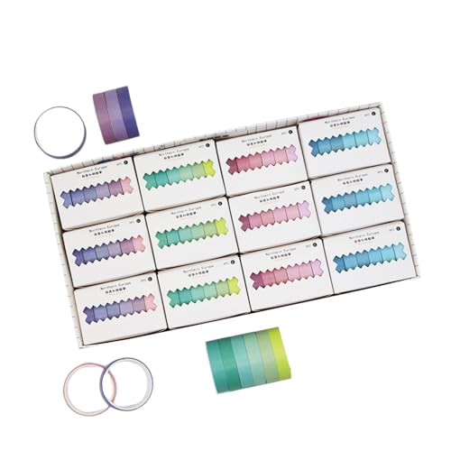 Dekoratives Klebeband, 72 Stück, 24 Farben, Regenbogenfarben, Abdeckband für Bastelalbum, Scrapbooking, Planer Dekoratives Klebeband, 72 Stück, 24 Farben, Regenbogenfarben, Abdeckband für Bastelalbum, Scrapbooking, Planer von X-Institute