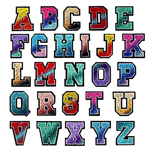 Englische Flicken, bestickte Polyester-Tücher für Taschen, Kleider, Jeans, Kleidung, Hüte, Rucksäcke zum Aufbügeln, Buchstaben, 26 Stück Englische Flicken, bestickte Polyester-Tücher für Taschen, Kleider, Jeans, Kleidung, Hüte, Rucksäcke zum Aufbügeln, Buchstaben, 26 Stück von X-Institute