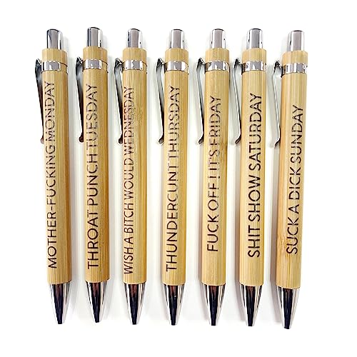 Fun Bamboo Kugelschreiber-Set, 7 Tage Woche, Stiftsammlung, Schreibwerkzeug, Handschrift, Stift für praktische Fun Bamboo Kugelschreiber-Set, 7 Tage Woche, Stiftsammlung, Schreibwerkzeug, Handschrift, Stift für praktische von X-Institute