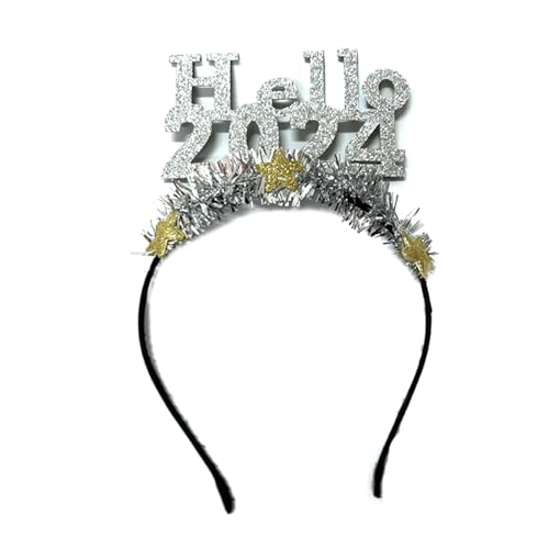 Hello2024 Festlicher Haarreif für Neujahr, für Party, Kostüm, Haarschmuck, Haarreifen für Neujahrsfeier, modisch, 5 Stück Hello2024 Festlicher Haarreif für Neujahr, für Party, Kostüm, Haarschmuck, Haarreifen für Neujahrsfeier, modisch, 5 Stück von X-Institute