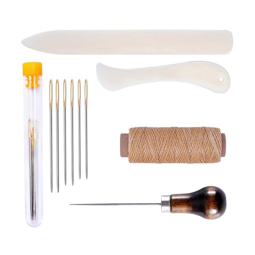 Leder-Handwerkzeug-Set zum Nähen, Nähen, Stempeln, Schnitzen, Lederarbeiten, grundlegende Leder-Nähwerkzeuge, Leder-Nähwerkzeuge, Lederarbeitswerkzeuge, Lederhandnähwerkzeuge, Leinen-Ahle Leder-Handwerkzeug-Set zum Nähen, Nähen, Stempeln, Schnitzen, Lederarbeiten, grundlegende Leder-Nähwerkzeuge, Leder-Nähwerkzeuge, Lederarbeitswerkzeuge, Lederhandnähwerkzeuge, Leinen-Ahle von X-Institute
