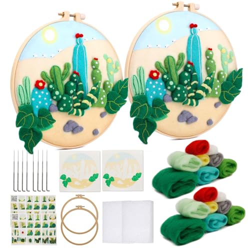 Nadelfilz-Starter-Stickset, Wollfilz, Bastelbedarf, Nadelfilz-Set für Anfänger, Nadelfilz-Wolle-Set, 36 Farben, Nadelfilz-Wolle-Set, Starter-Kits, Wollfilz Nadelfilz-Starter-Stickset, Wollfilz, Bastelbedarf, Nadelfilz-Set für Anfänger, Nadelfilz-Wolle-Set, 36 Farben, Nadelfilz-Wolle-Set, Starter-Kits, Wollfilz von X-Institute