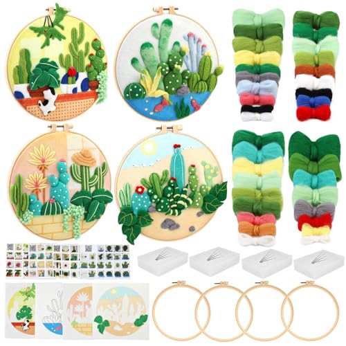 Nadelfilz-Starter-Stickset, Wollfilz, Bastelbedarf, Nadelfilz-Set für Anfänger, Nadelfilz-Wolle-Set, 36 Farben, Nadelfilz-Wolle-Set, Starter-Kits, Wollfilz Nadelfilz-Starter-Stickset, Wollfilz, Bastelbedarf, Nadelfilz-Set für Anfänger, Nadelfilz-Wolle-Set, 36 Farben, Nadelfilz-Wolle-Set, Starter-Kits, Wollfilz von X-Institute