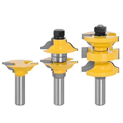 Praktische Frässtifte für Innentüren, 12,7/12 mm Schaft, für Holzbearbeitung, 3 Stück Praktische Frässtifte für Innentüren, 12,7/12 mm Schaft, für Holzbearbeitung, 3 Stück von X-Institute