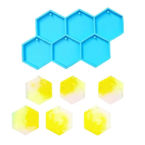Schlüsselanhänger-Silikonform, sechseckig, Epoxidharz, Ornament, Gießformen mit Loch zum Herstellen Schlüsselanhänger-Silikonform, sechseckig, Epoxidharz, Ornament, Gießformen mit Loch zum Herstellen von X-Institute