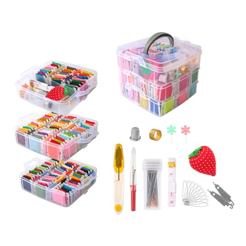 Stickgarn-Set, 150 farbige Fäden, Stickset und Werkzeuge mit 3-lagiger Aufbewahrungsbox für Stickereien, Basteln, Stickgarn, Stickgarn, Stickgarn, Stickgarn, Stickgarn, Stickgarn, Stickgarn Stickgarn-Set, 150 farbige Fäden, Stickset und Werkzeuge mit 3-lagiger Aufbewahrungsbox für Stickereien, Basteln, Stickgarn, Stickgarn, Stickgarn, Stickgarn, Stickgarn, Stickgarn, Stickgarn von X-Institute