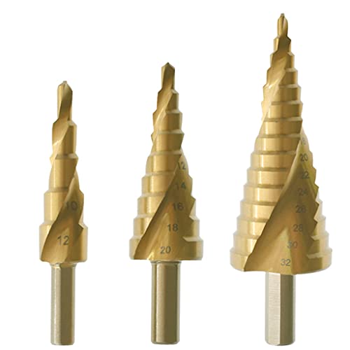 Titanbeschichteter Stufenbohrer, geeignet für perforiertes Metall, Eisen, Aluminium, Messing, Holz Titanbeschichteter Stufenbohrer, geeignet für perforiertes Metall, Eisen, Aluminium, Messing, Holz von X-Institute