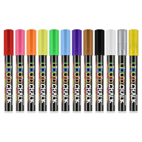 Whiteboard-Marker, radierbar, für Schule, Whiteboard, Kreidetafel-Marker, farbige Kreidetafel-Stifte, 12 Farben Whiteboard-Marker, radierbar, für Schule, Whiteboard, Kreidetafel-Marker, farbige Kreidetafel-Stifte, 12 Farben von X-Institute
