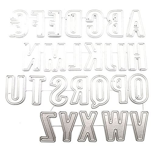 X-Institute 1 Set Stanzformen aus Metall von A bis Z, Prägeschablone für Scrapbooking, Kartenherstellung, Party-Dekoration, Stanzformen, 5,1 cm von X-Institute