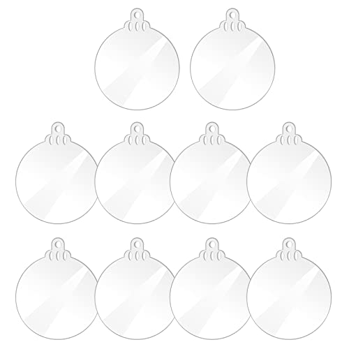 X-Institute 10 Stück Acryl-Weihnachtsbögen, hängende Ornamente, Weihnachtskugeln, Dekorationen für Neujahr, Acryl, Weihnachtsdekoration, blanko, transparent X-Institute 10 Stück Acryl-Weihnachtsbögen, hängende Ornamente, Weihnachtskugeln, Dekorationen für Neujahr, Acryl, Weihnachtsdekoration, blanko, transparent von X-Institute