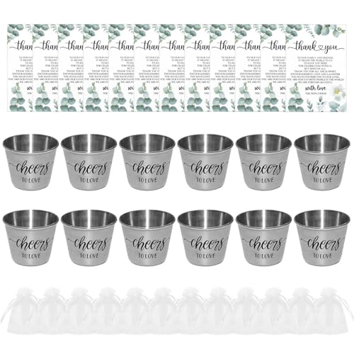 X-Institute 12 handgefertigte Geschenke für Gäste, Hochzeit, Souvenirs, Andenken, Edelstahlbecher mit eleganten, durchsichtigen Beuteln X-Institute 12 handgefertigte Geschenke für Gäste, Hochzeit, Souvenirs, Andenken, Edelstahlbecher mit eleganten, durchsichtigen Beuteln von X-Institute