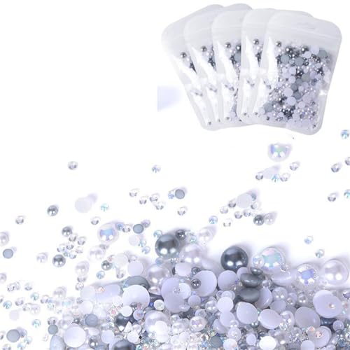 X-Institute 120 g/150 g gemischte flache Rückseite, Strasssteine zum Basteln, 3 mm - 10 mm, Harz-Perlen, Strasssteine für Nägel, Gesicht, Becher, gemischte Medien, Kunstbedarf von X-Institute