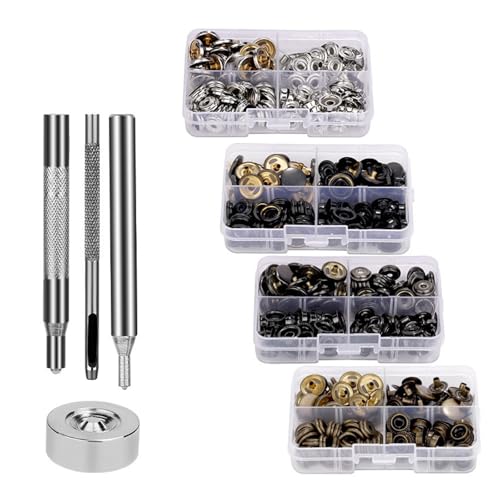 X-Institute 15 mm Knopfverschlüsse, Metallknopfverschlüsse und Montagewerkzeug-Set für Kleidung, Reparatur, Lederhandwerk, Tasche X-Institute 15 mm Knopfverschlüsse, Metallknopfverschlüsse und Montagewerkzeug-Set für Kleidung, Reparatur, Lederhandwerk, Tasche von X-Institute