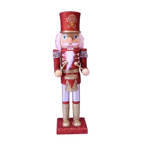 X-Institute 36 cm Frohe Weihnachten Dekorationen Glitzer Trommelfigur Holz Soldat Puppe Ornament für Indoor Winter Weihnachten Soldat X-Institute 36 cm Frohe Weihnachten Dekorationen Glitzer Trommelfigur Holz Soldat Puppe Ornament für Indoor Winter Weihnachten Soldat von X-Institute