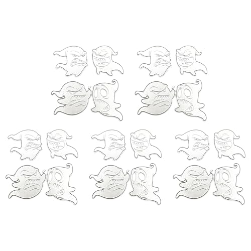 X-Institute 5 Stück Halloween Stanzformen Geisterstanzformen Prägeschablonen Metall Vorlage Formen für Scrapbooking Dekorationen von X-Institute