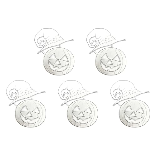 X-Institute 5 Stück Halloween Stanzformen Geisterstanzformen Prägeschablonen Metall Vorlage Formen für Scrapbooking Dekorationen von X-Institute