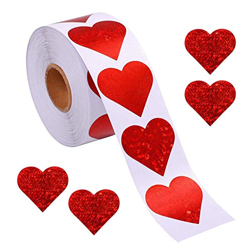 X-Institute 500 Stück/Rolle Herzform Valentinstag Papier Aufkleber Tasche Aufkleber Geschenk Aufkleber Danke Aufkleber für Hochzeit Festival Dekoration X-Institute 500 Stück/Rolle Herzform Valentinstag Papier Aufkleber Tasche Aufkleber Geschenk Aufkleber Danke Aufkleber für Hochzeit Festival Dekoration von X-Institute