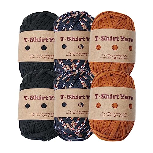 X-Institute 6 Rollen, handgefertigtes Stoffstreifen, T-Shirt-Garn, Strickgarn zum Stricken, Häkeln und Basteln, für Handtaschen, Handarbeiten X-Institute 6 Rollen, handgefertigtes Stoffstreifen, T-Shirt-Garn, Strickgarn zum Stricken, Häkeln und Basteln, für Handtaschen, Handarbeiten von X-Institute