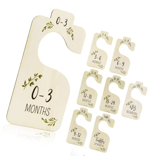 X-Institute 7/8 Stück Babyschrank-Trennwände, Baby-Kleidungsgröße, Kleiderbügel, Holz, Babykleidung, Trennwände, Organizer von Neugeborenen bis 24 Monate Babykleidung Aufbewahrung X-Institute 7/8 Stück Babyschrank-Trennwände, Baby-Kleidungsgröße, Kleiderbügel, Holz, Babykleidung, Trennwände, Organizer von Neugeborenen bis 24 Monate Babykleidung Aufbewahrung von X-Institute