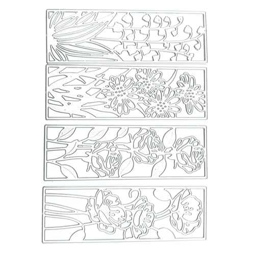 X-Institute Blumen-Prägeschablonen für Kartenherstellung, Scrapbooking, Album, Papierbasteln, Blumenstanzformen für Kartenherstellung, Metall-Stanzformen, Papier-Stanzformen, florales Muster von X-Institute