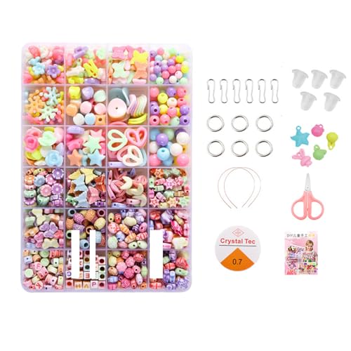 X-Institute Buntes Perlen-Set, Schmuckherstellung, Acrylperlen für Armbänder und Projekte, Schmuckherstellung von X-Institute