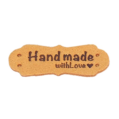 X-Institute Dekoratives Etikett mit Aufschrift "With Love", handgefertigt, für Lederkleidung, Mantel, Nähen, Stricken, 50 Stück X-Institute Dekoratives Etikett mit Aufschrift "With Love", handgefertigt, für Lederkleidung, Mantel, Nähen, Stricken, 50 Stück von X-Institute