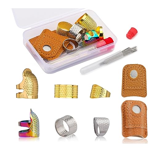 X-Institute Fingerhut aus Metall zum Nähen, Quilten, verstellbarer Fingerschutz für Handarbeit, Stickerei, Handwerk X-Institute Fingerhut aus Metall zum Nähen, Quilten, verstellbarer Fingerschutz für Handarbeit, Stickerei, Handwerk von X-Institute