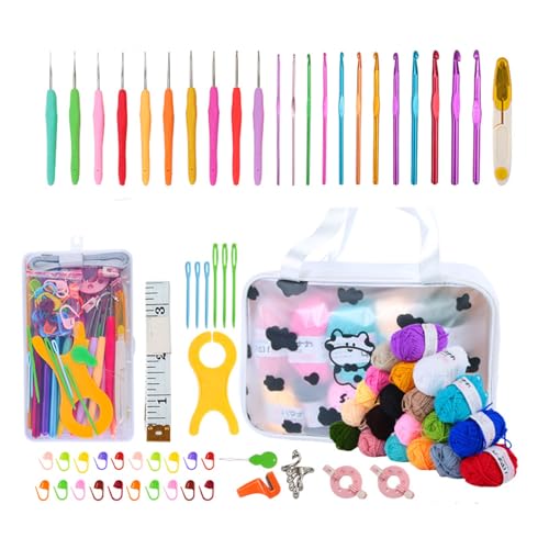 X-Institute Häkelnadel-Set, Häkel-Starter-Sets für Anfänger und Erwachsene, inklusive Metall-Häkelnadel, Strickwerkzeuge und Strickzubehör, Häkelsets für Anfänger, Erwachsene, Kinder X-Institute Häkelnadel-Set, Häkel-Starter-Sets für Anfänger und Erwachsene, inklusive Metall-Häkelnadel, Strickwerkzeuge und Strickzubehör, Häkelsets für Anfänger, Erwachsene, Kinder von X-Institute