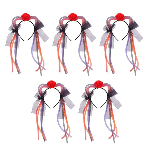 X-Institute Halloween-Haarschmuck mit Blume und Schleier, verstellbare Größe, elastisches Haarband, Accessoire für Partys, 5 Stück X-Institute Halloween-Haarschmuck mit Blume und Schleier, verstellbare Größe, elastisches Haarband, Accessoire für Partys, 5 Stück von X-Institute