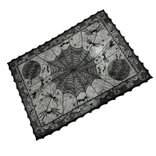 X-Institute Halloween-Tischdekoration, 140 x 200 cm, schwarze Spitze, Tischdecke für Horror-Events X-Institute Halloween-Tischdekoration, 140 x 200 cm, schwarze Spitze, Tischdecke für Horror-Events von X-Institute