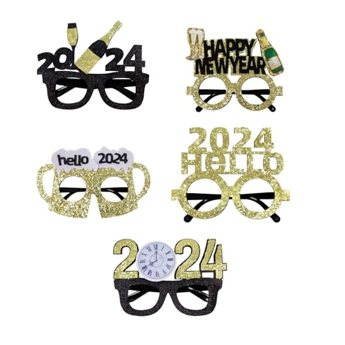 X-Institute Happy New Year Brillen 2024 5/4 Stück Papierbrillen Rahmen Party Geschenk für Neujahr Kinder Cosplay Foto Booth Requisiten X-Institute Happy New Year Brillen 2024 5/4 Stück Papierbrillen Rahmen Party Geschenk für Neujahr Kinder Cosplay Foto Booth Requisiten von X-Institute