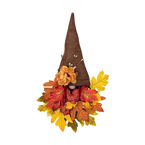 X-Institute Herbst-Ahornblatt-Hut-Kränze für Haustür, Halloween-Dekorationen, Erntedankfest, Herbsternte-Kranz, Girlanden, Herbst-Ahornblatt-Hut-Kränze von X-Institute