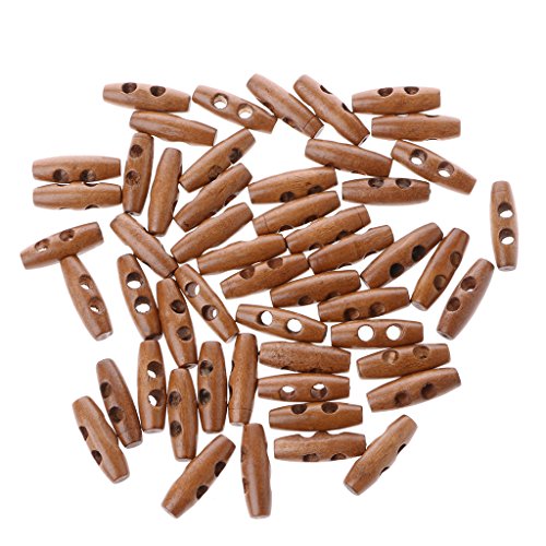 X-Institute Holzknöpfe, 2 Löcher, 30 mm, Nähen, Mantel, Kleidung, Zubehör, Handwerk, 50 Stück von X-Institute